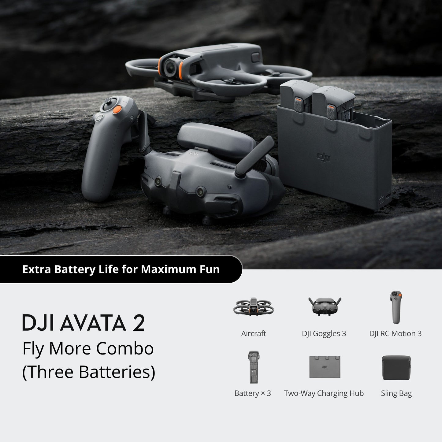 DJI Avata 2 Fly More Combo (Three Batteries) DJI Store